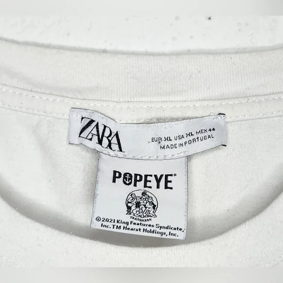 ZARA | Popeye Crew Neck T-shirt | Size XL - Picture 3 of 5